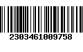 Código de Barras 2303461009758