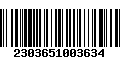 Código de Barras 2303651003634