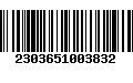 Código de Barras 2303651003832