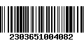 Código de Barras 2303651004082