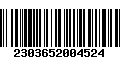 Código de Barras 2303652004524