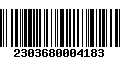 Código de Barras 2303680004183