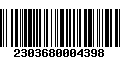 Código de Barras 2303680004398