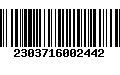 Código de Barras 2303716002442