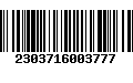 Código de Barras 2303716003777