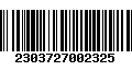 Código de Barras 2303727002325