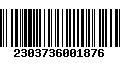 Código de Barras 2303736001876