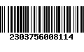 Código de Barras 2303756008114