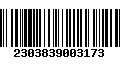 Código de Barras 2303839003173