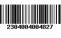 Código de Barras 2304004004827