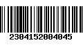 Código de Barras 2304152004045