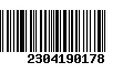 Código de Barras 2304190178