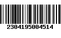 Código de Barras 2304195004514