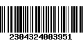 Código de Barras 2304324003951