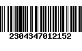 Código de Barras 2304347012152