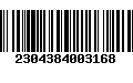 Código de Barras 2304384003168