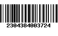 Código de Barras 2304384003724