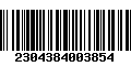 Código de Barras 2304384003854