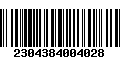 Código de Barras 2304384004028