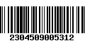 Código de Barras 2304509005312