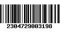 Código de Barras 2304729003198