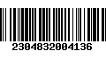 Código de Barras 2304832004136