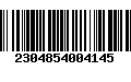 Código de Barras 2304854004145