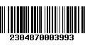 Código de Barras 2304870003993