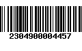 Código de Barras 2304900004457