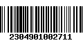 Código de Barras 2304901002711