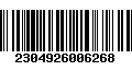 Código de Barras 2304926006268