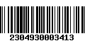 Código de Barras 2304930003413