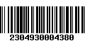 Código de Barras 2304930004380