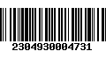 Código de Barras 2304930004731