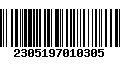 Código de Barras 2305197010305