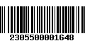 Código de Barras 2305500001648