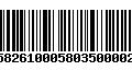 Código de Barras 230582610005803500002033