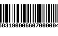 Código de Barras 230583190006607000004628