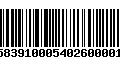 Código de Barras 230583910005402600001405