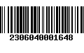 Código de Barras 2306040001648