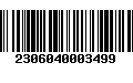 Código de Barras 2306040003499