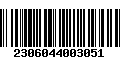 Código de Barras 2306044003051