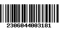 Código de Barras 2306044003181