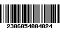 Código de Barras 2306054004024