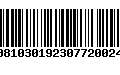 Código de Barras 2308103019230772002493