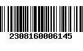 Código de Barras 2308160006145