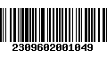 Código de Barras 2309602001049