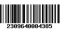 Código de Barras 2309640004385