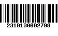 Código de Barras 2310130002798