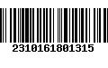 Código de Barras 2310161801315